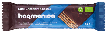 WAFELEK Z SAMOPSZY Z KREMEM KOKOSOWO - KAKAOWYM W POLEWIE CZEKOLADOWEJ BIO 40 g - HARMONICA