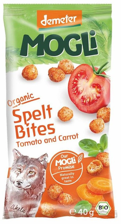 CHRUPKI ORKISZOWE POMIDOROWO - MARCHEWKOWE DEMETER BIO 40 g - MOGLI
