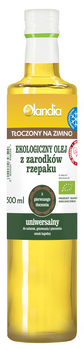 OLEJ Z ZARODKÓW RZEPAKU UNIWERSALNY TŁOCZONY NA ZIMNO OMEGA-3 BIO 500 ml - OLANDIA