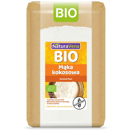 MĄKA KOKOSOWA BEZGLUTENOWA BIO 500 g - NATURAVENA