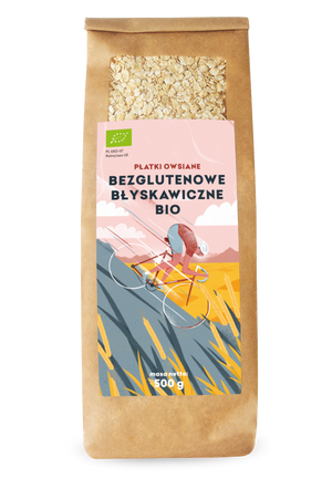 PŁATKI OWSIANE BŁYSKAWICZNE BEZGLUTENOWE BIO 500 g - PIĘĆ PRZEMIAN