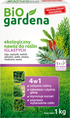 NAWÓZ DO ROŚLIN IGLASTYCH ECO 1 kg - BIOGARDENA