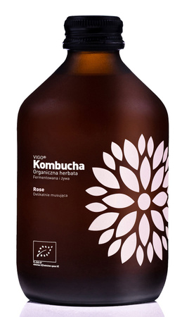 KOMBUCHA RÓŻANA BEZGLUTENOWA BIO 330 ml - VIGO