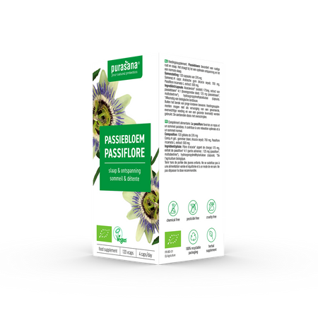 MĘCZENNICA CIELISTA (PASSIFLORA) BIO (125 mg) 120 KAPSUŁEK - PURASANA