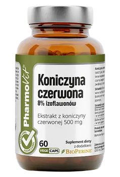 KONICZYNA CZERWONA EKSTRAKT (500 mg) BEZGLUTENOWY 60 KAPSUŁEK - PHARMOVIT (CLEAN LABEL)