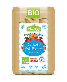 CHIPSY JABŁKOWE BEZGLUTENOWE BIO (POLSKA) 50 g - BIO RAJ