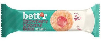 KULKI KOKOSOWE Z NADZIENIEM TRUSKAWKOWYM BEZGLUTENOWE BIO (3 x 15 g) 45 g - BETT'R