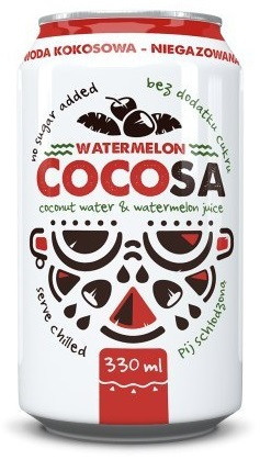 WODA KOKOSOWA Z SOKIEM Z ARBUZA 330 ml - DIET-FOOD (COCOSA)