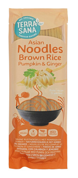 MAKARON (RYŻOWY RAZOWY Z DYNIĄ I IMBIREM) NOODLE SPAGHETTI BEZGLUTENOWY BIO 250 g - TERRASANA