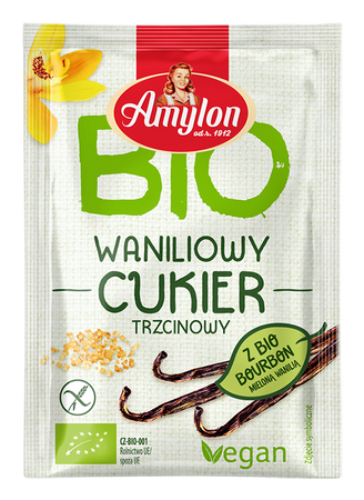 CUKIER Z WANILIĄ BOURBON BEZGLUTENOWY BIO 20 g - AMYLON