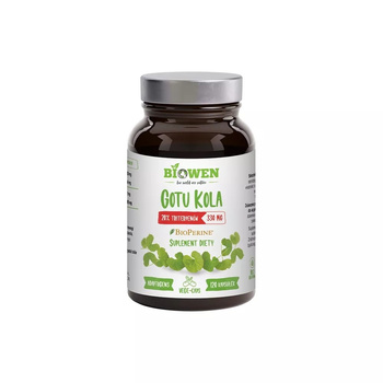 GOTU KOLA EKSTRAKT (330 mg) BEZGLUTENOWY 120 KAPSUŁEK - BIOWEN