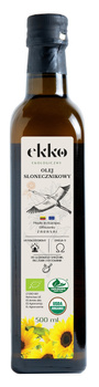 OLEJ SŁONECZNIKOWY DO GOTOWANIA I SMAŻENIA TŁOCZONY NA ZIMNO BIO 500 ml - EKKO