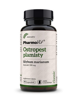 OSTROPEST PLAMISTY (330 mg) BEZGLUTENOWY 90 KAPSUŁEK - PHARMOVIT (CLASSIC)