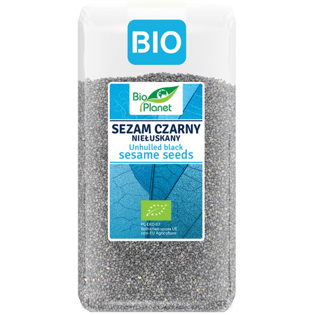 SEZAM CZARNY NIEŁUSKANY BIO 400 g - BIO PLANET