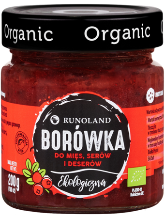 BORÓWKA DO MIĘS, SERÓW I DESERÓW BIO 200 g - RUNOLAND