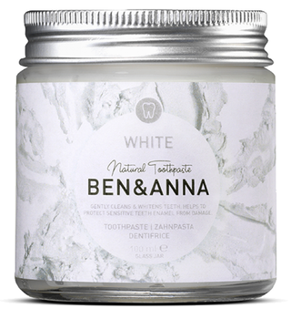 PASTA DO ZĘBÓW WYBIELAJĄCA BEZ FLUORU ECO 100 ml (SŁOIK) - BEN & ANNA