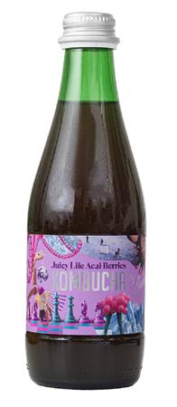 KOMBUCHA O SMAKU JAGÓD ACAI (JUICY LIFE ACAI BERRIES) BIO 330 ml - KOMBUCHA BY LAURENT