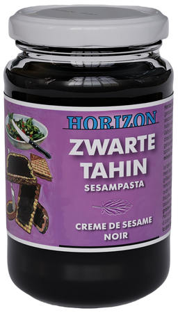 TAHINI CZARNE (PASTA SEZAMOWA Z CZARNEGO SEZAMU) BEZGLUTENOWE BIO 350 g - HORIZON