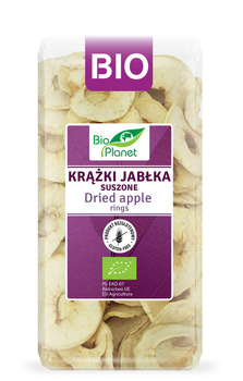 JABŁKA SUSZONE KRĄŻKI BEZGLUTENOWE BIO 100 g - BIO PLANET