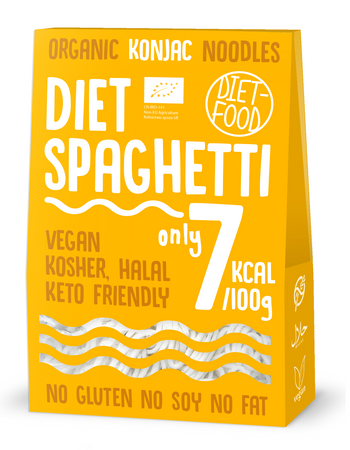 MAKARON (KONJAC) SPAGHETTI BEZGLUTENOWY BIO 385 g (300 g) - DIET-FOOD