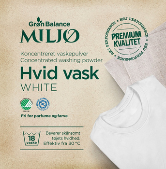 PROSZEK DO PRANIA BIAŁYCH UBRAŃ (KONCENTRAT) ECO 785 g (18 PRAŃ) - GRON BALANCE