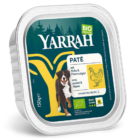 (DLA PSA) PASZTET Z KURCZAKA Z ALGAMI MORSKIMI BIO 150 g - YARRAH