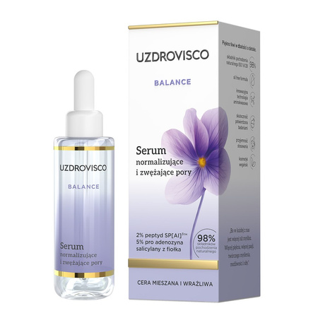 SERUM DO TWARZY NORMALIZUJĄCE I ZWĘŻAJĄCE PORY 30 ml - UZDROVISCO (BALANCE)