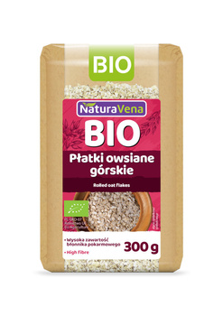 PŁATKI OWSIANE GÓRSKIE BIO 300 g - NATURAVENA