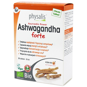 ASHWAGANDHA EKSTRAKT BIO (600 mg) FORTE 30 TABLETEK - PHYSALIS