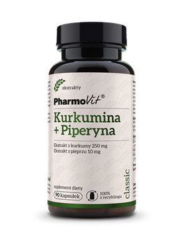 KURKUMINA + PIPERYNA BEZGLUTENOWE 90 KAPSUŁEK - PHARMOVIT (CLASSIC)