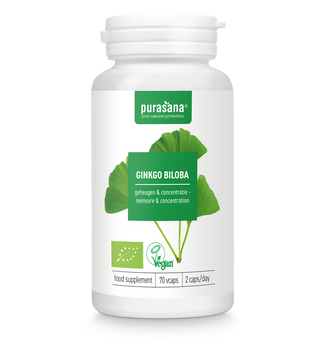 MIŁORZĄB JAPOŃSKI (GINKGO BILOBA) BIO (250 mg) 70 KAPSUŁEK - PURASANA