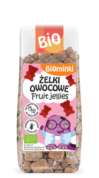 ŻELKI OWOCOWE BEZ ŻELATYNY BEZGLUTENOWE BIO 150 g - BIOMINKI