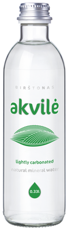 NATURALNA WODA MINERALNA LEKKO GAZOWANA 330 ml (SZKŁO) - AKVILE