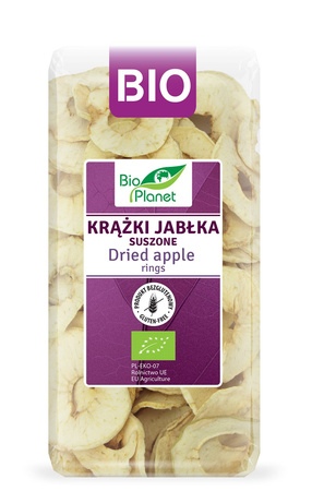 JABŁKA SUSZONE KRĄŻKI BEZGLUTENOWE BIO 100 g - BIO PLANET