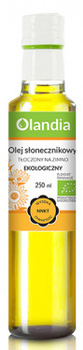 OLEJ SŁONECZNIKOWY TŁOCZONY NA ZIMNO BIO 250 ml - OLANDIA