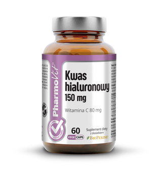 KWAS HIALURONOWY (150 mg) BEZGLUTENOWY 60 KAPSUŁEK - PHARMOVIT (CLEAN LABEL)