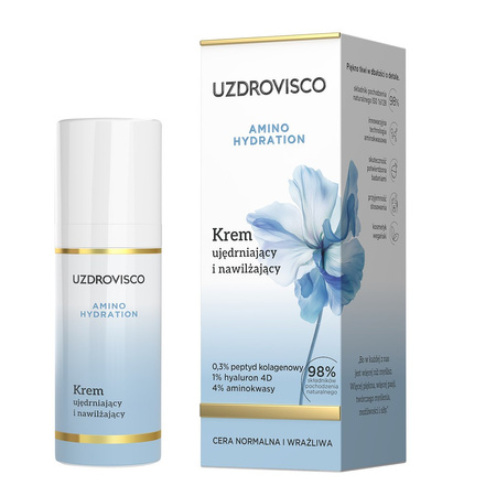 KREM DO TWARZY UJĘDRNAJĄCO - NAWILŻAJĄCY 50 ml - UZDROVISCO (AMINO HYDRATION)