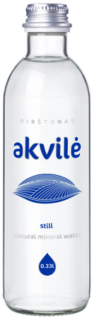 NATURALNA WODA MINERALNA NIEGAZOWANA 330 ml (SZKŁO) - AKVILE