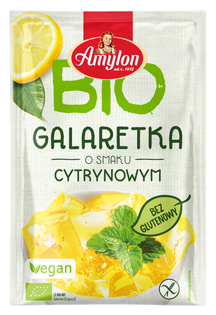 GALARETKA Z AGAREM O SMAKU CYTRYNOWYM BEZGLUTENOWA BIO 40 g - AMYLON