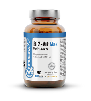 WITAMINA B12 (100 µg) BEZGLUTENOWA 60 KAPSUŁEK - PHARMOVIT (CLEAN LABEL)