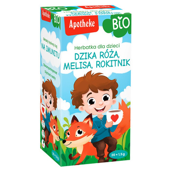 HERBATKA DLA DZIECI - DZIKA RÓŻA I ROKITNIK PO 9 MIESIĄCU BIO (20 x 1,5 g) 30 g - APOTHEKE