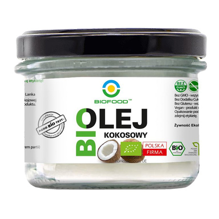OLEJ KOKOSOWY BEZWONNY BIO 180 ml - BIOFOOD
