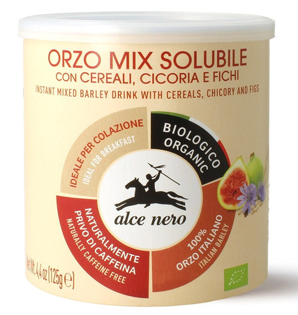 KAWA ZBOŻOWA INSTANT Z CYKORIĄ I FIGAMI BIO 125 g - ALCE NERO