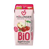 NEKTAR JABŁKOWO - WIŚNIOWY BEZ DODATKU CUKRÓW BIO 200 ml - HOLLINGER