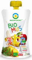 MUS ANANAS - BANAN - JABŁKO BEZGLUTENOWY BIO 120 g - BIOFOOD