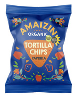 CHIPSY TORTILLA KUKURYDZIANE PAPRYKOWE BEZGLUTENOWE BIO 75 g - AMAIZIN