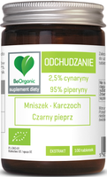 TABLETKI WSPOMAGAJĄCE ODCHUDZANIE (MNISZEK, KARCZOCH, CZARNY PIEPRZ) BIO 100 szt. - BE ORGANIC