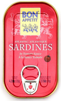 SARDYNKI PORTUGALSKIE W SOSIE POMIDOROWYM 120 g (78 g) - BON APPETIT