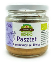 PASZTET WEGAŃSKI Z SOCZEWICY ZE ŚLIWKĄ BEZGLUTENOWY BIO 160 g - FARMA ŚWIĘTOKRZYSKA