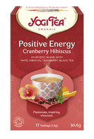 HERBATKA POZYTYWNA ENERGIA ŻURAWINA - HIBISKUS (POSITIVE ENERGY CRANBERRY HIBISCUS) BIO (17 x 1,8 g) 30,6 g - YOGI TEA
